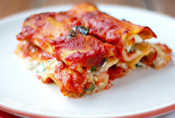“Ricotta” and Spinach Cannelloni