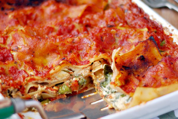 “Ricotta” and Spinach Lasagne